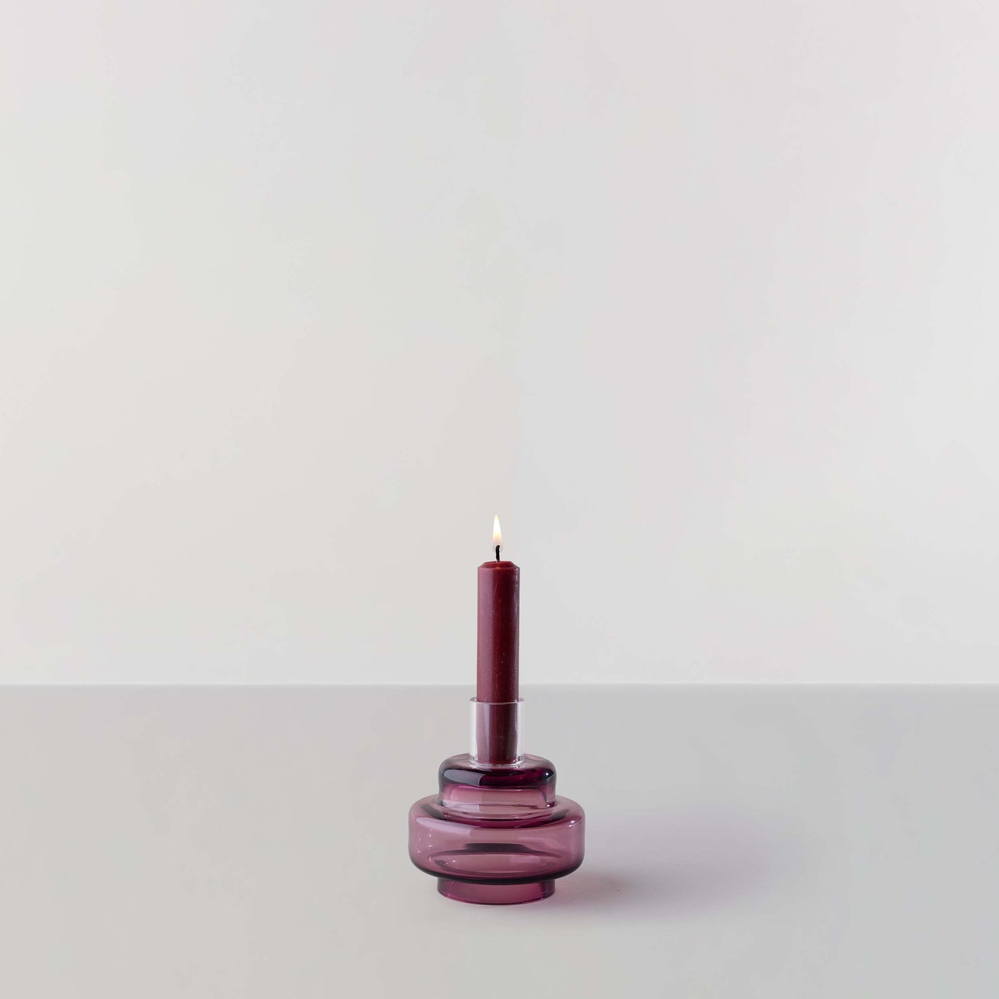 Glass Candlestick no. 54 - Heather