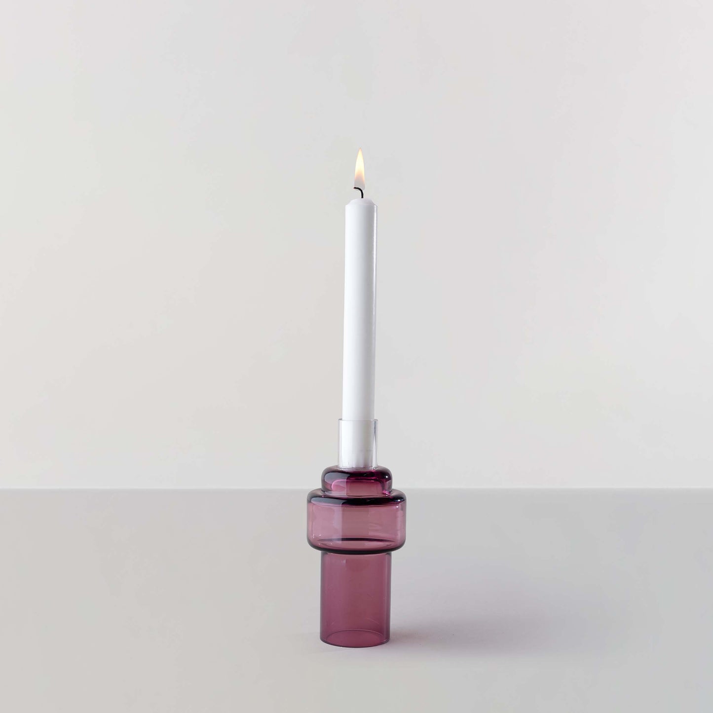 Glass Candlestick no. 55 - Heather