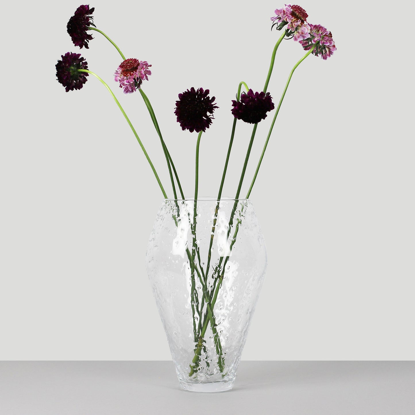 Crushed Glass Vase, Large - Clear