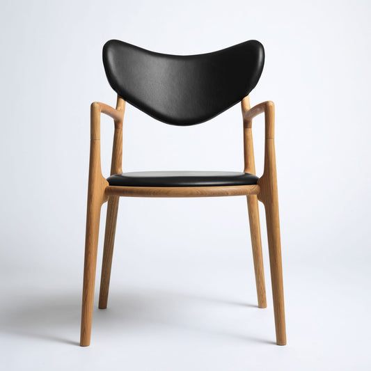 Salon stol - Eg/olie, Sydney læder