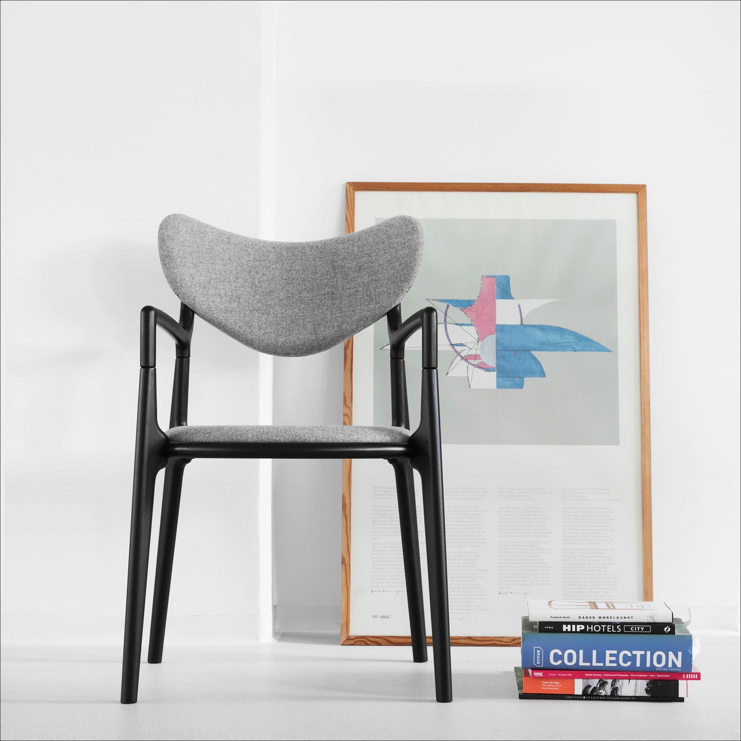 Salon stol - Bøg/malet, Sydney læder