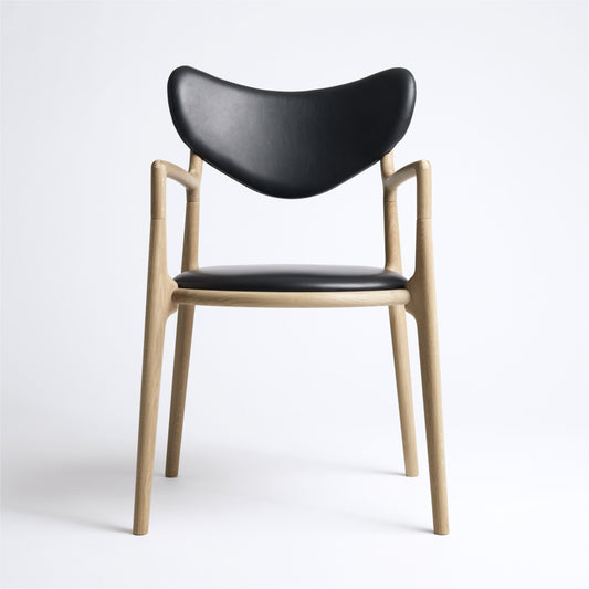 Salon stol - Eg/sæbe, Sydney læder